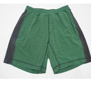 Lululemon Response Green Lined Mens Running Shorts Sz L
